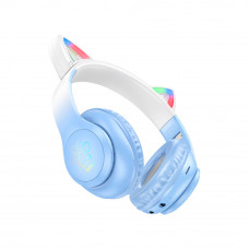 Беспроводные наушники Hoco W42 Cat BT синий