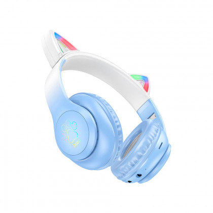 Беспроводные наушники Hoco W42 Cat BT синий