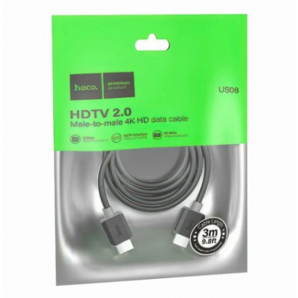 HDMI-кабель Hoco US08 3м 4K Video PVC черный