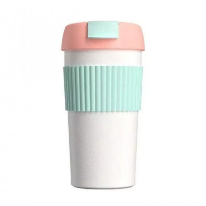 Термокружка Xiaomi Kiss Kiss Fish Rainbow 490ml Pink mint